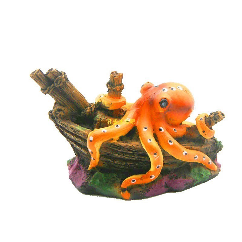 Aquarium Fish Cartoon - Resin Octopus Statue Ornaments Micro Landscape