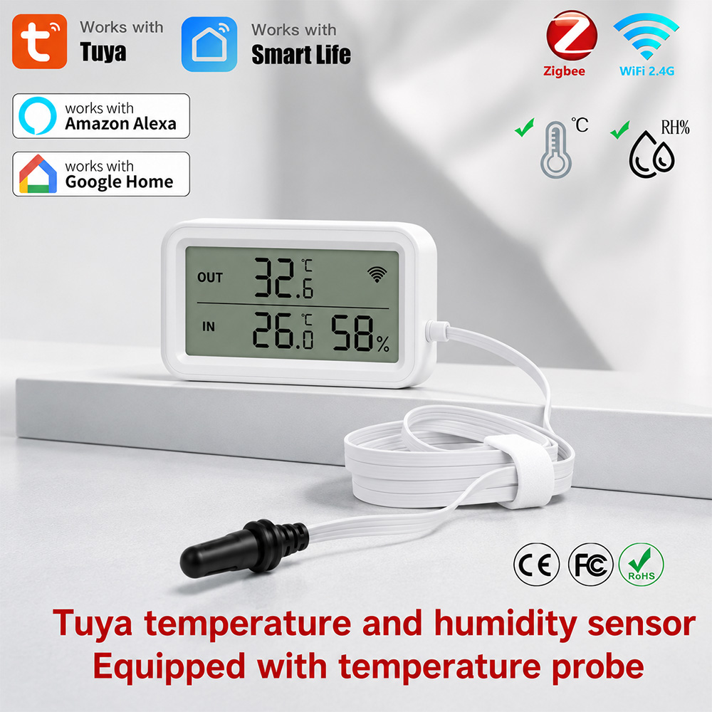 Aquarium Thermometer - Tuya Zigbee WiFi Temp Humidity Sensor