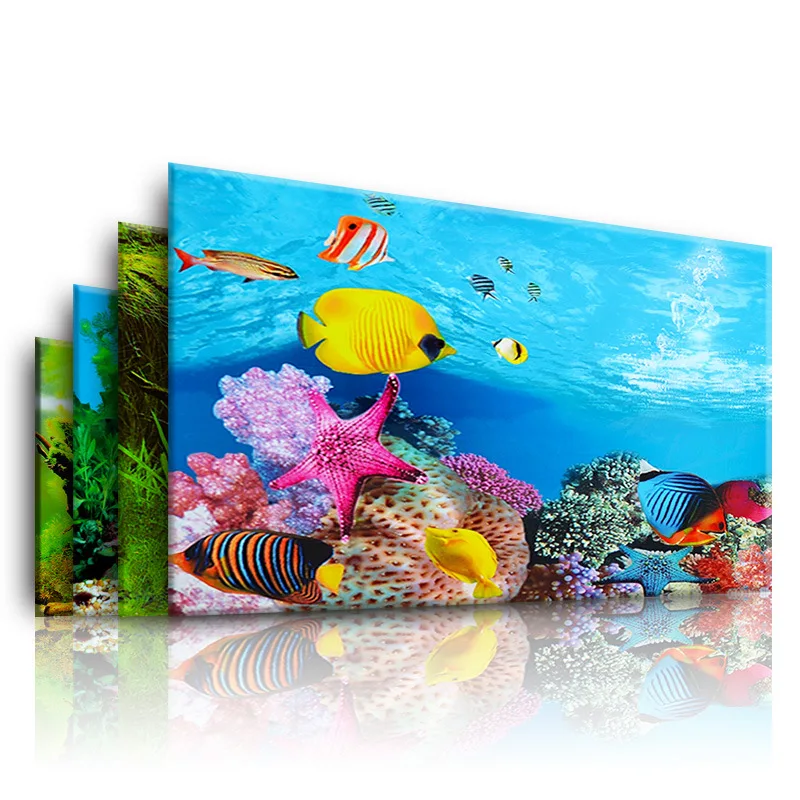 Aquarium Fish Cartoon - Background for Aquarium 3d Sticker Poster