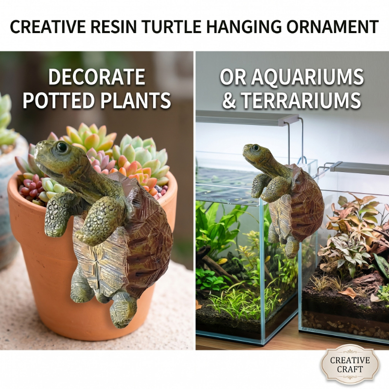 Aquarium Fish Types - Fishing Turtle Hanging Turtle Figurine for