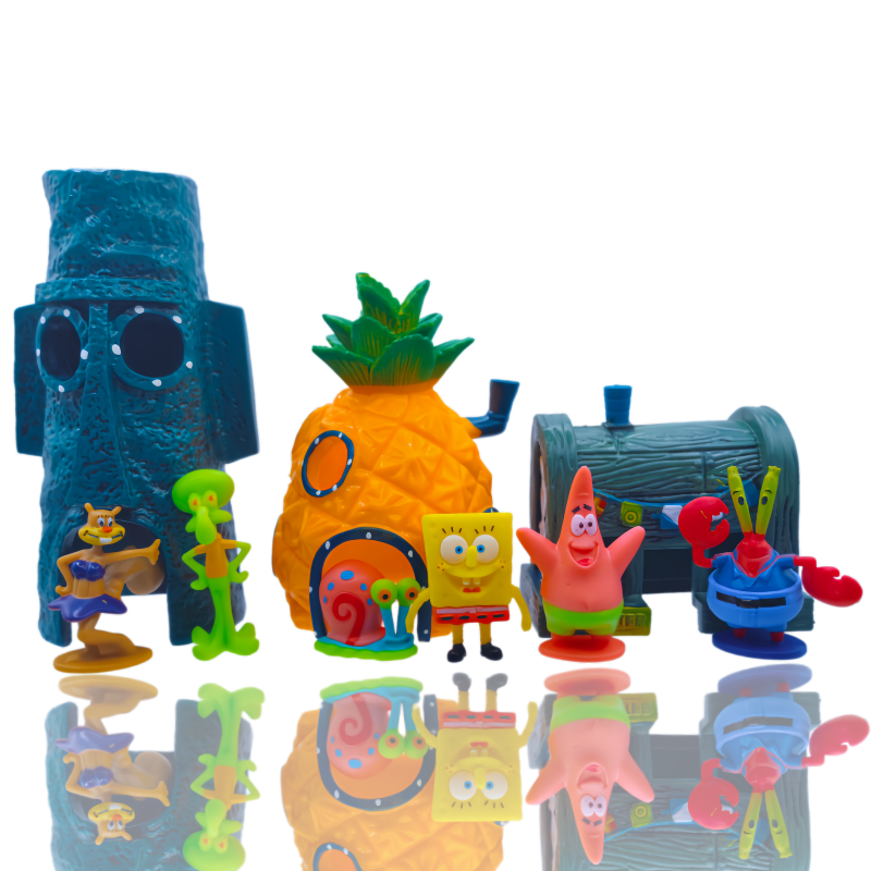 Aquarium Fish Types - 6pcs SpongeBob Fish Tank Decoration Cartoon