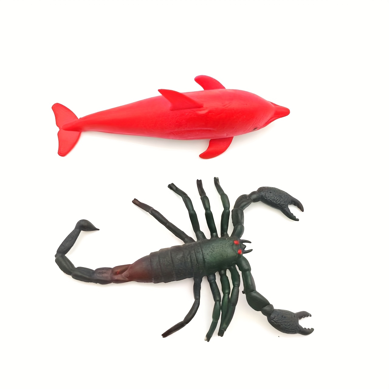 Aquarium Fish Dolphin - 2Pcs Red Dolphin & Black Scorpion