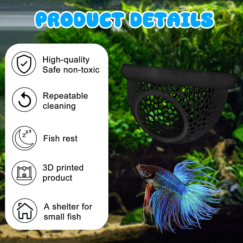 Aquarium Fish Hide - Ring FLoatinG Betta Hide Shrimp Cave
