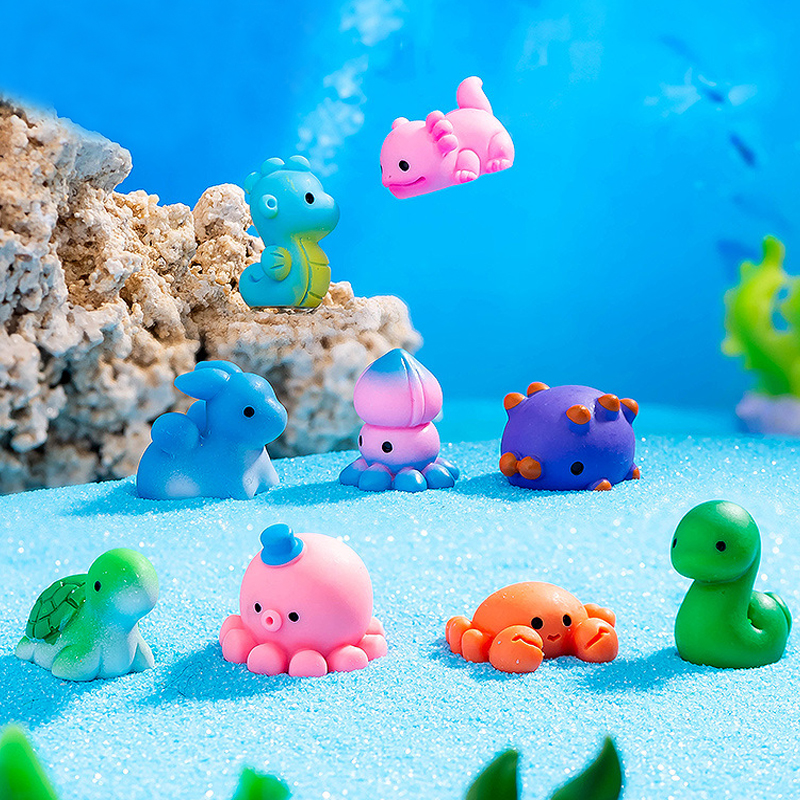 Aquarium Fish Dolphin - Mini Marine Animals Figurine Cartoon Dolphin