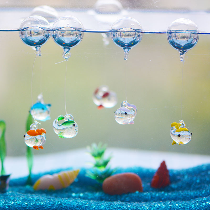 Aquarium Fish Ball - 5PCS Glass Luminous Whale Float Ball