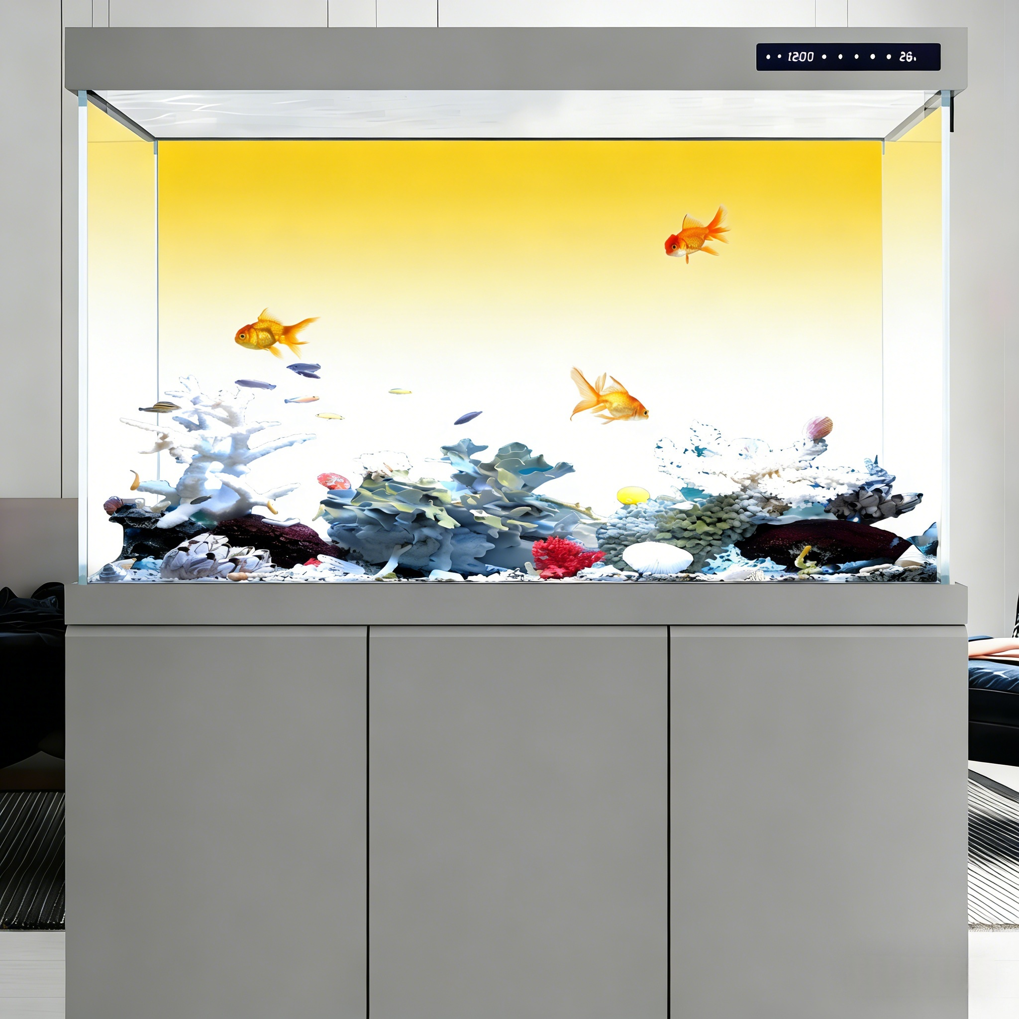 Yellow and white gradient，Fish - Aquarium Fish Yellow บทวิจารณ์และราคา