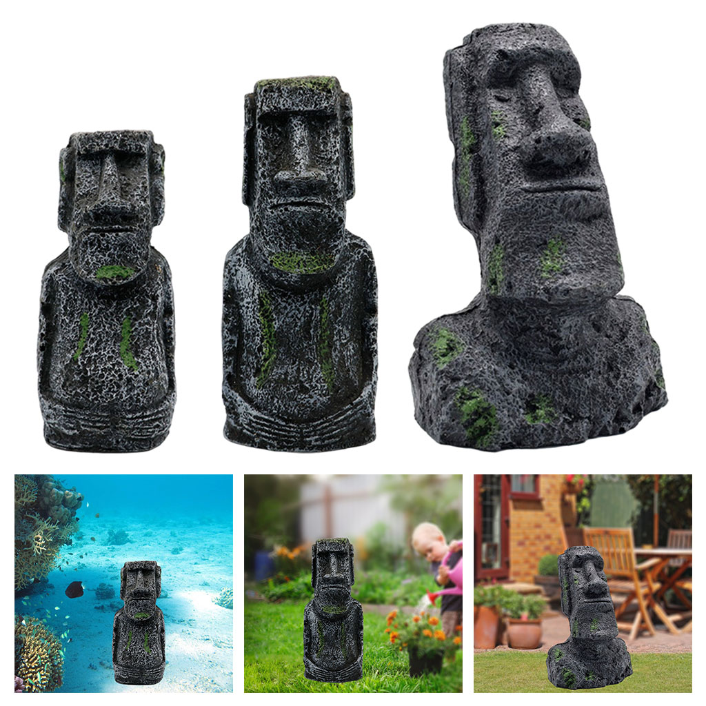 Aquarium Moai Statues Easter I - Aquarium Fish Pot บทวิจารณ์และราคา