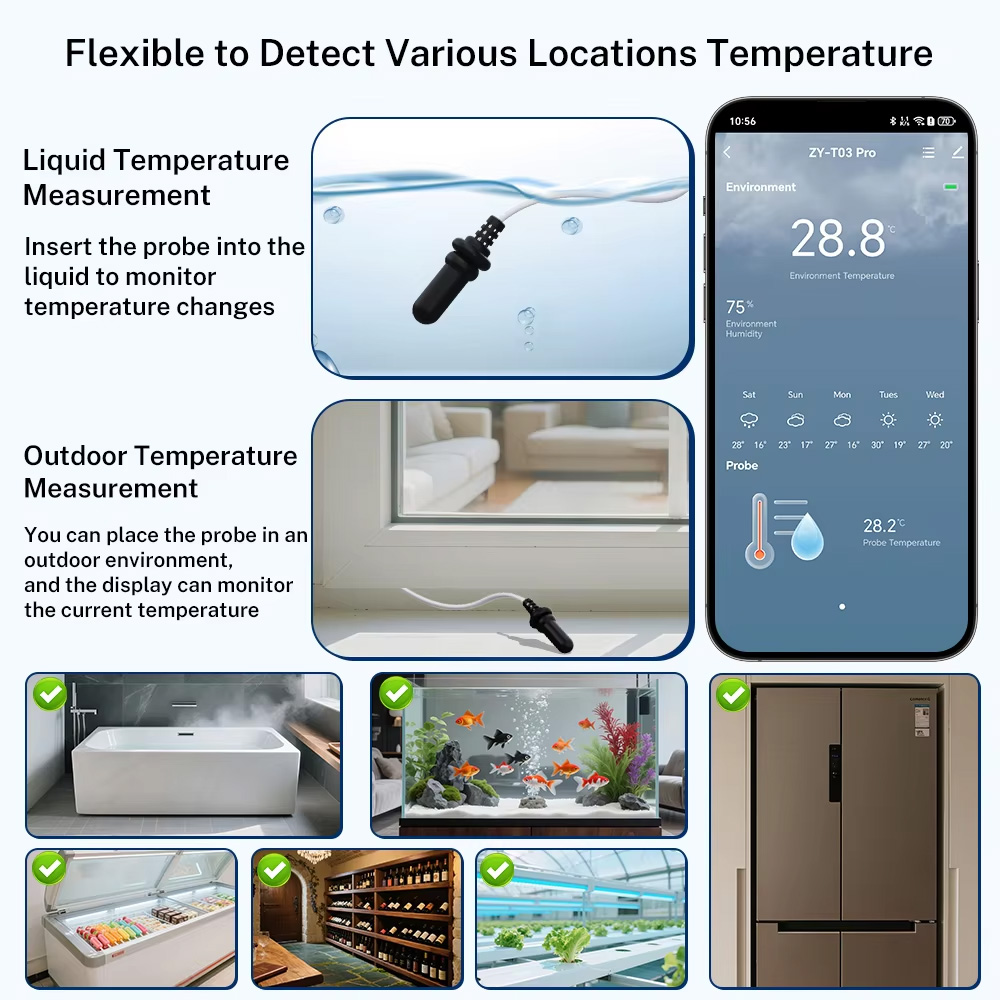 Tuya Zigbee WiFi Temp Humidity - Aquarium Thermometer บทวิจารณ์และราคา