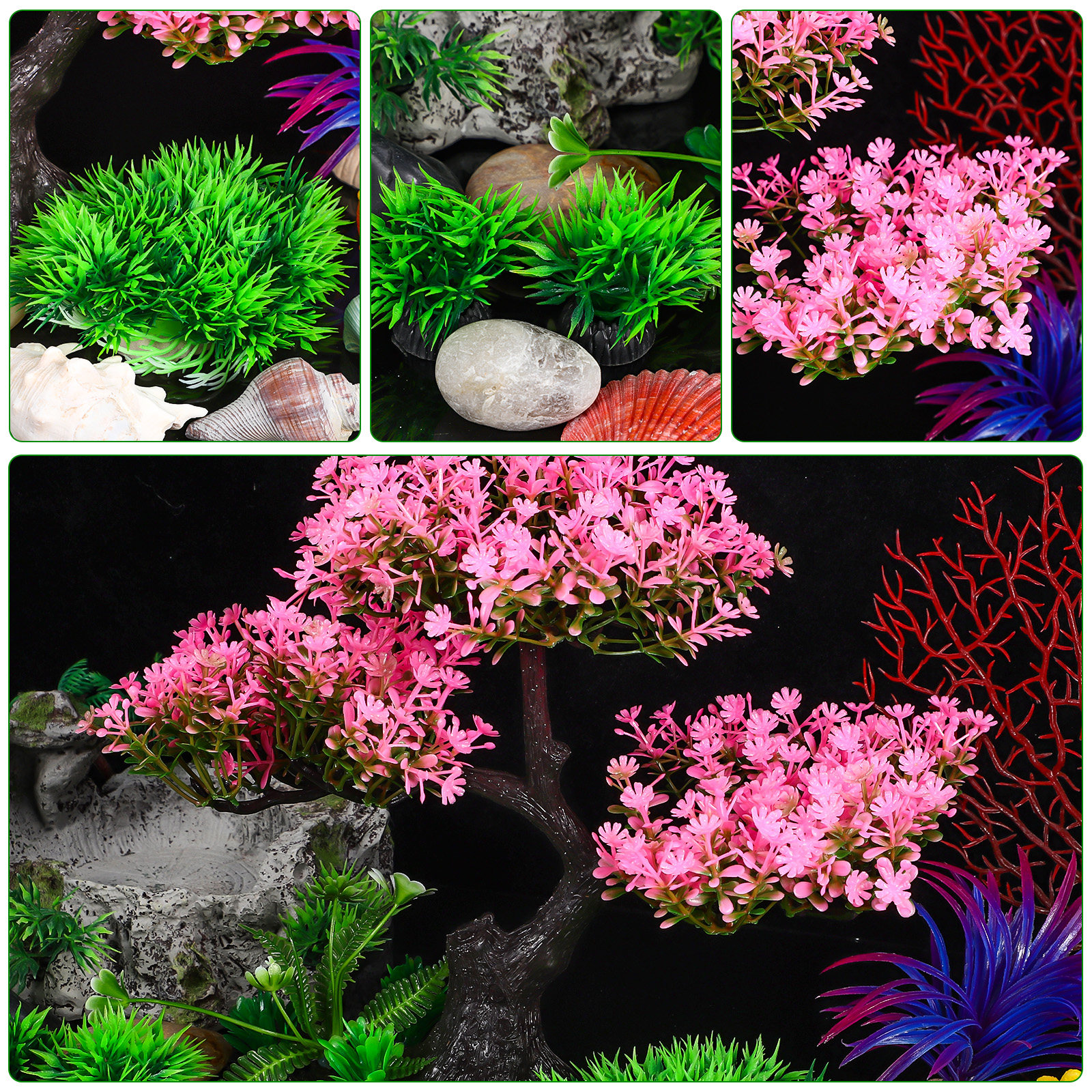 Artificial Plants Indoor Aquar - Aquarium Fish Cartoon บทวิจารณ์และราคา