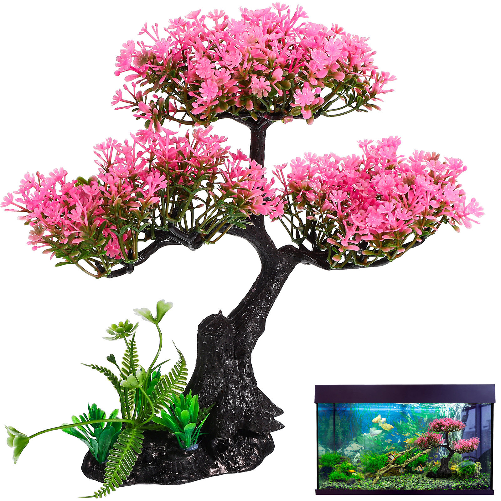 Artificial Plants Indoor Aquar - Aquarium Fish Cartoon บทวิจารณ์และราคา