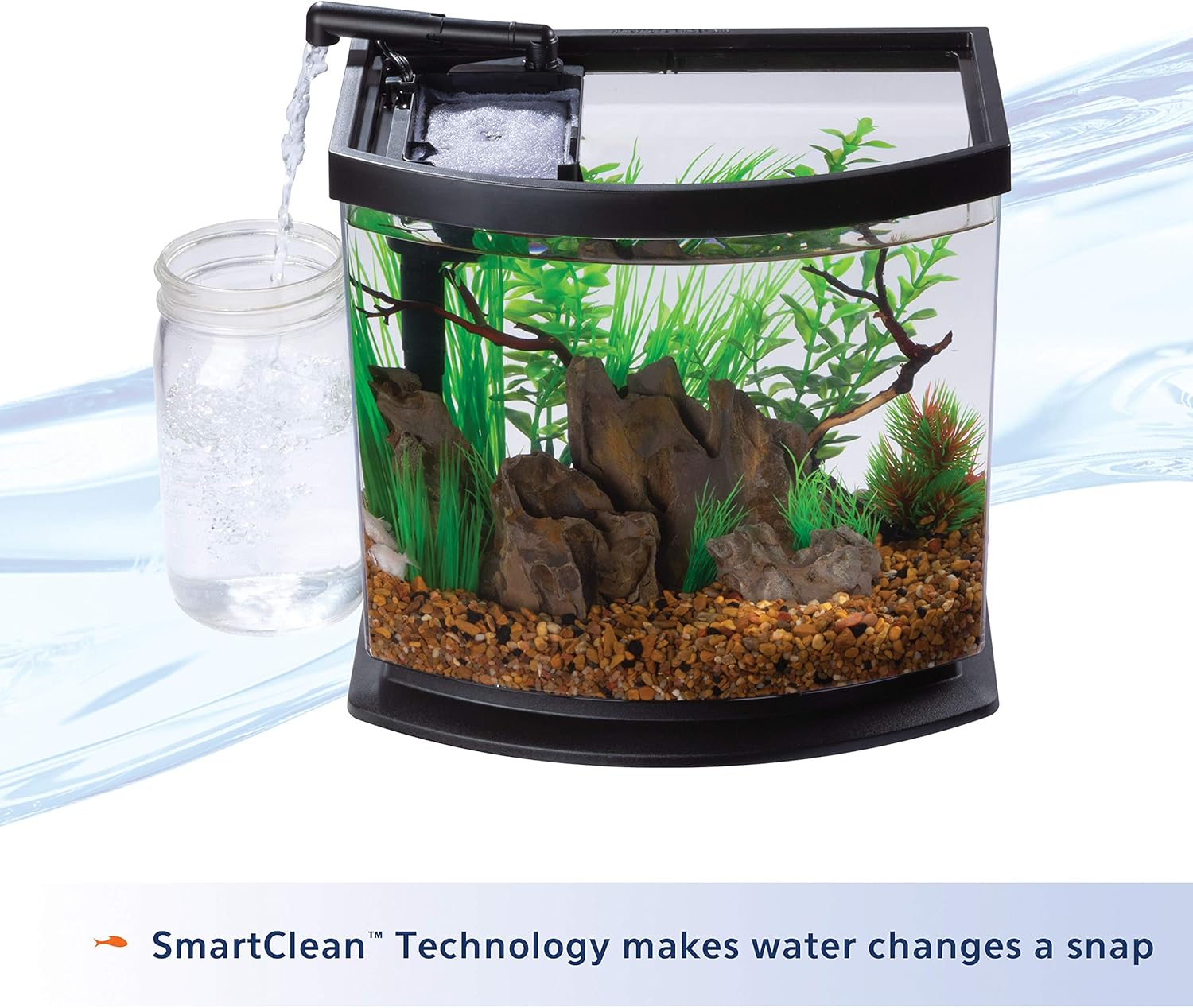 Aqueon LED MiniBow Small Aquar - Aquarium Fish Black บทวิจารณ์และราคา