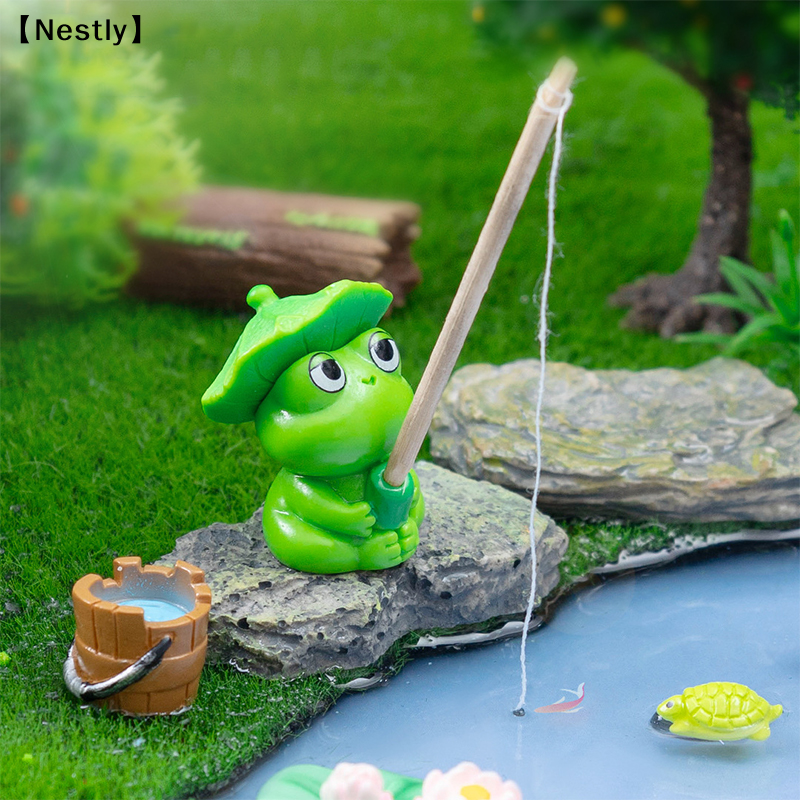 Fishing Frog Panda Figurines O - Aquarium Fish Cartoon บทวิจารณ์และราคา
