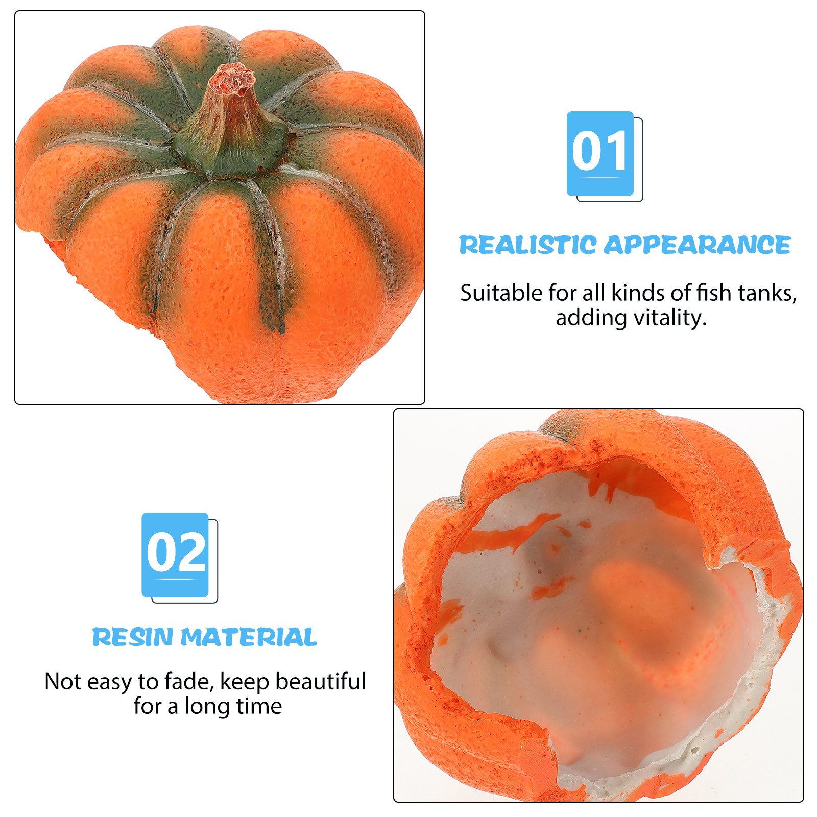 Adorable Pumpkin Aquarium Hide - Aquarium Fish Yellow บทวิจารณ์และราคา