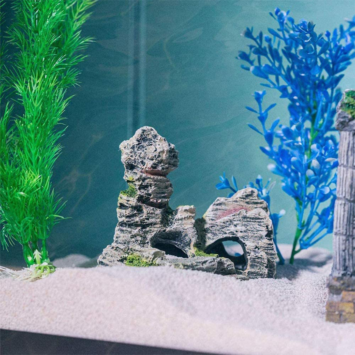 Artificial Moss Hiding Cave Mo - Aquarium Fish Hideout บทวิจารณ์และราคา