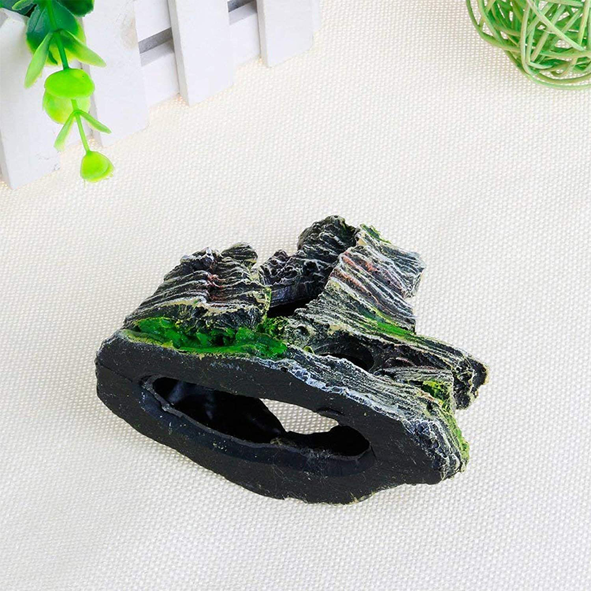 Artificial Moss Hiding Cave Mo - Aquarium Fish Hideout บทวิจารณ์และราคา