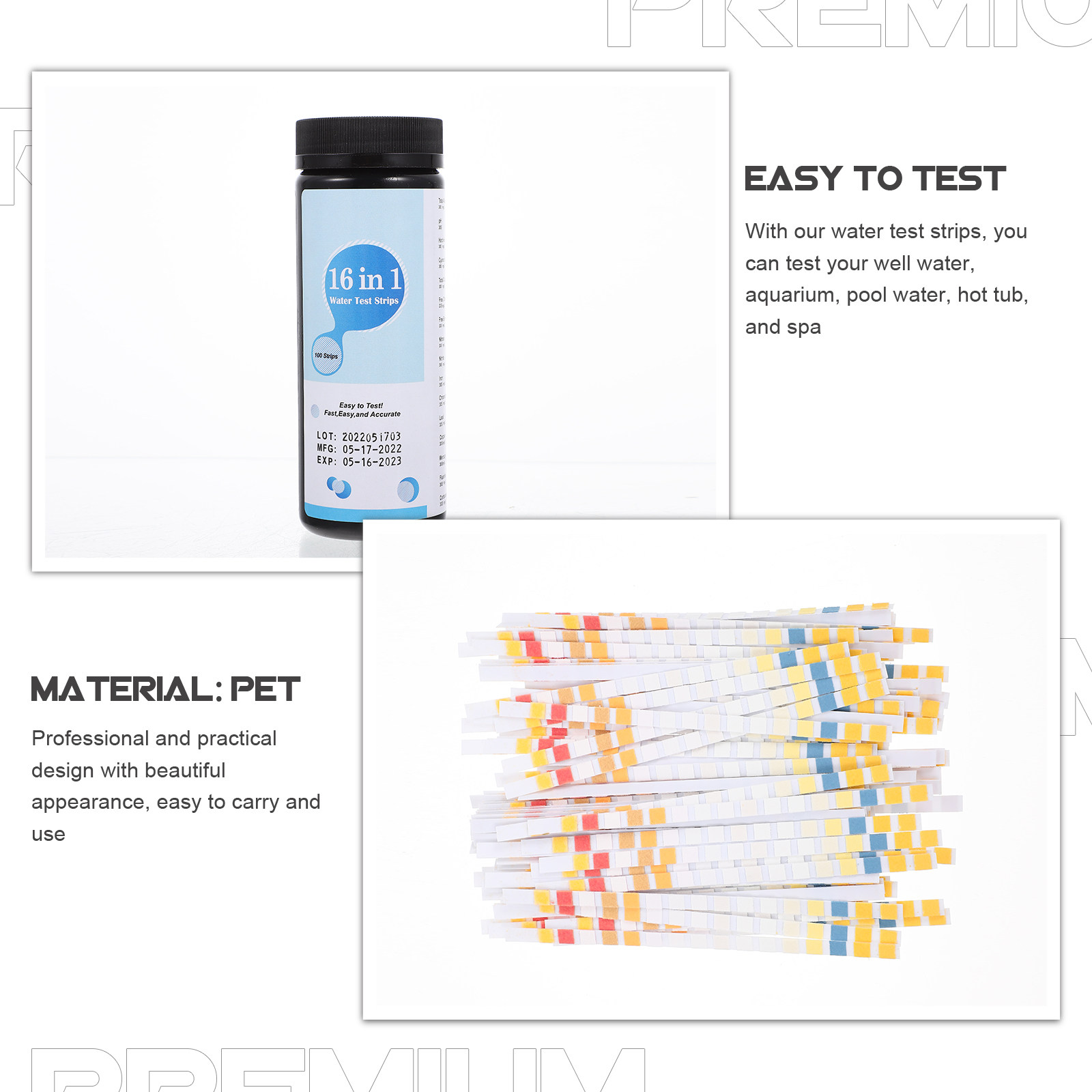 100Pcs Water Test Strips Pool  - Aquarium Test Kit บทวิจารณ์และราคา