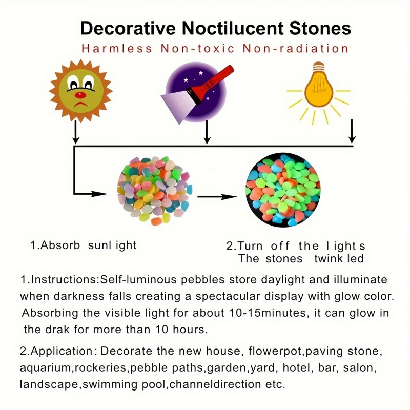 Glowing pebbles100-500pcsLumin - Aquarium Fish Types บทวิจารณ์และราคา