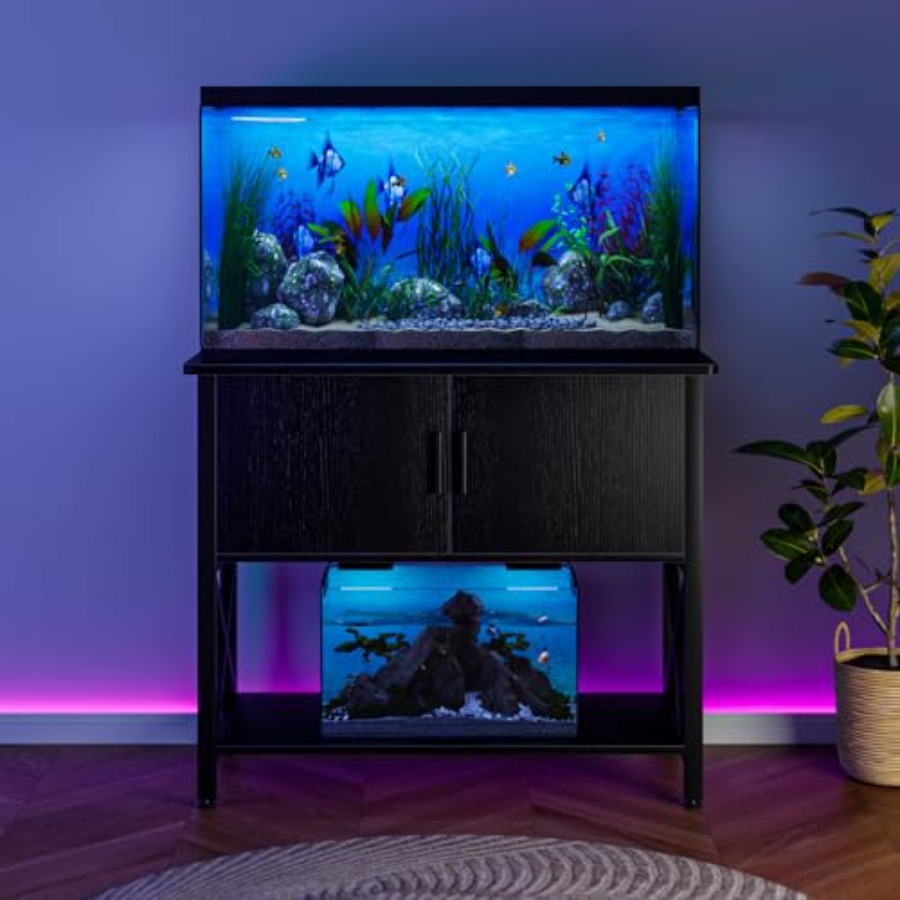 40-50 Gallon Aquarium Stand fo - Aquarium Fish Black บทวิจารณ์และราคา