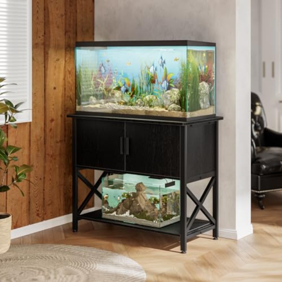 40-50 Gallon Aquarium Stand fo - Aquarium Fish Black บทวิจารณ์และราคา