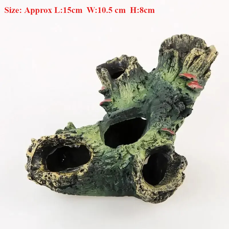 Resin Rockery Fish Tank Landsc - Aquarium Fish Hide บทวิจารณ์และราคา