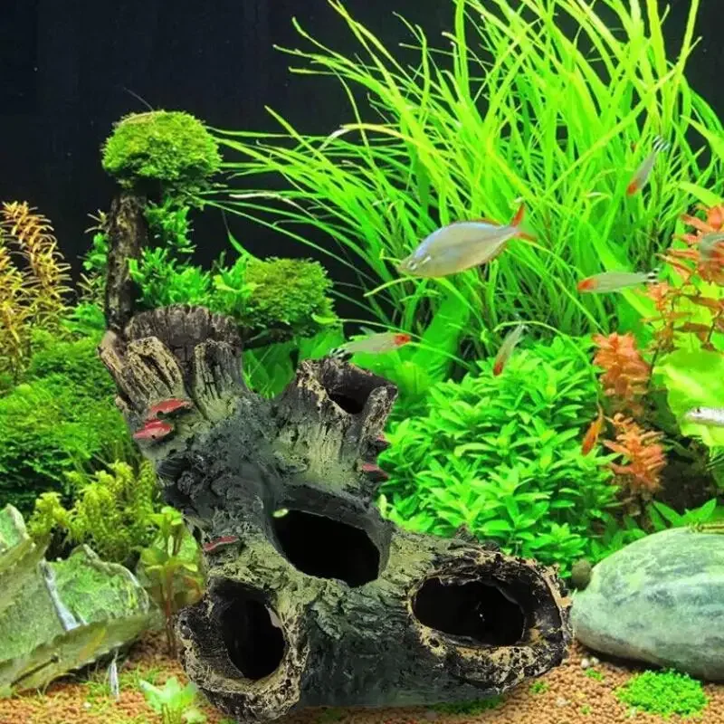 Resin Rockery Fish Tank Landsc - Aquarium Fish Hide บทวิจารณ์และราคา