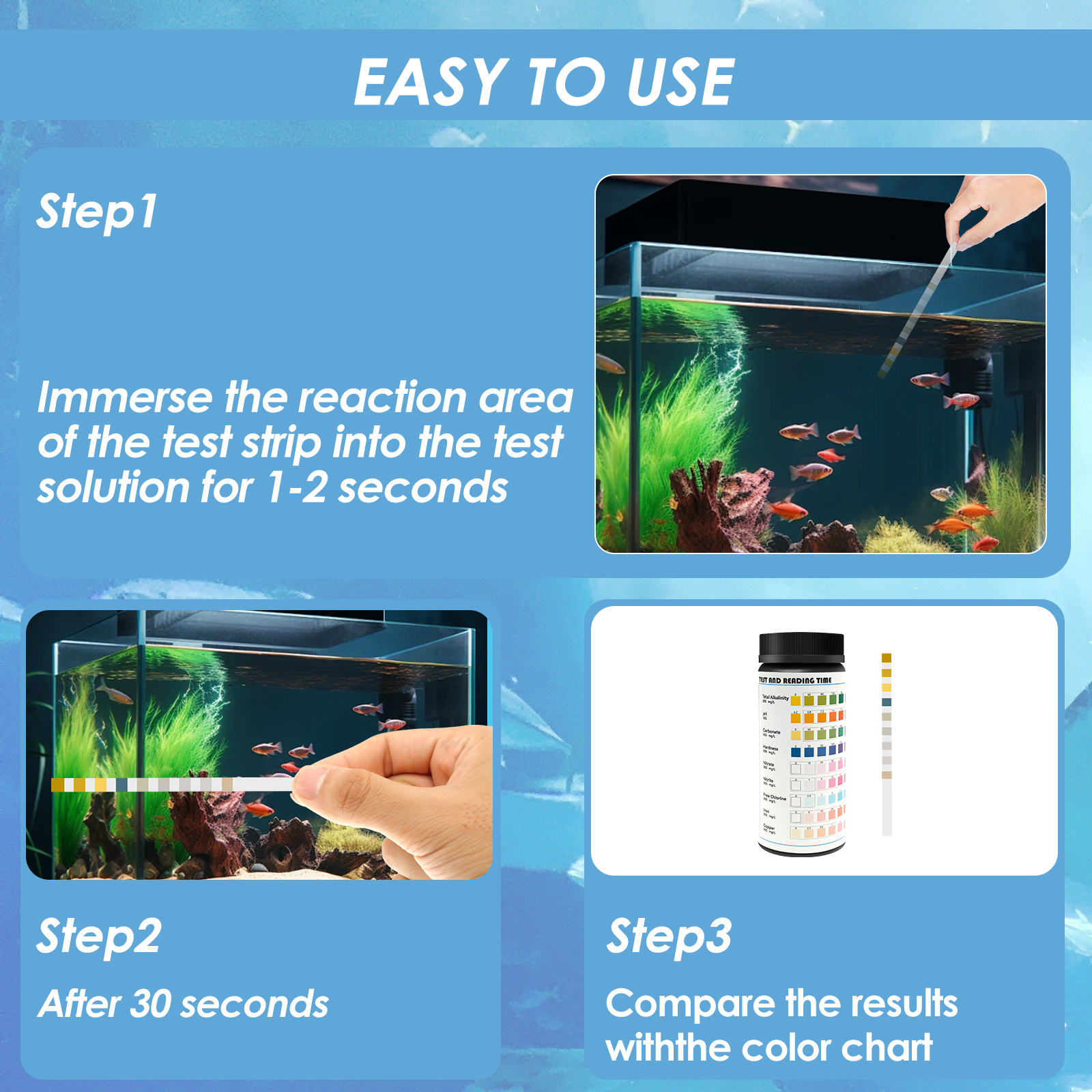 100Pcs Aquarium Test Strips Wa - Aquarium Test Kit บทวิจารณ์และราคา
