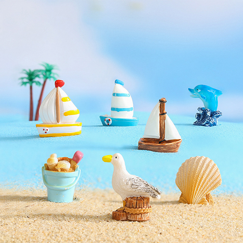 Cartoon Surfboard Seashells Se - Aquarium Fish Dolphin บทวิจารณ์และราคา