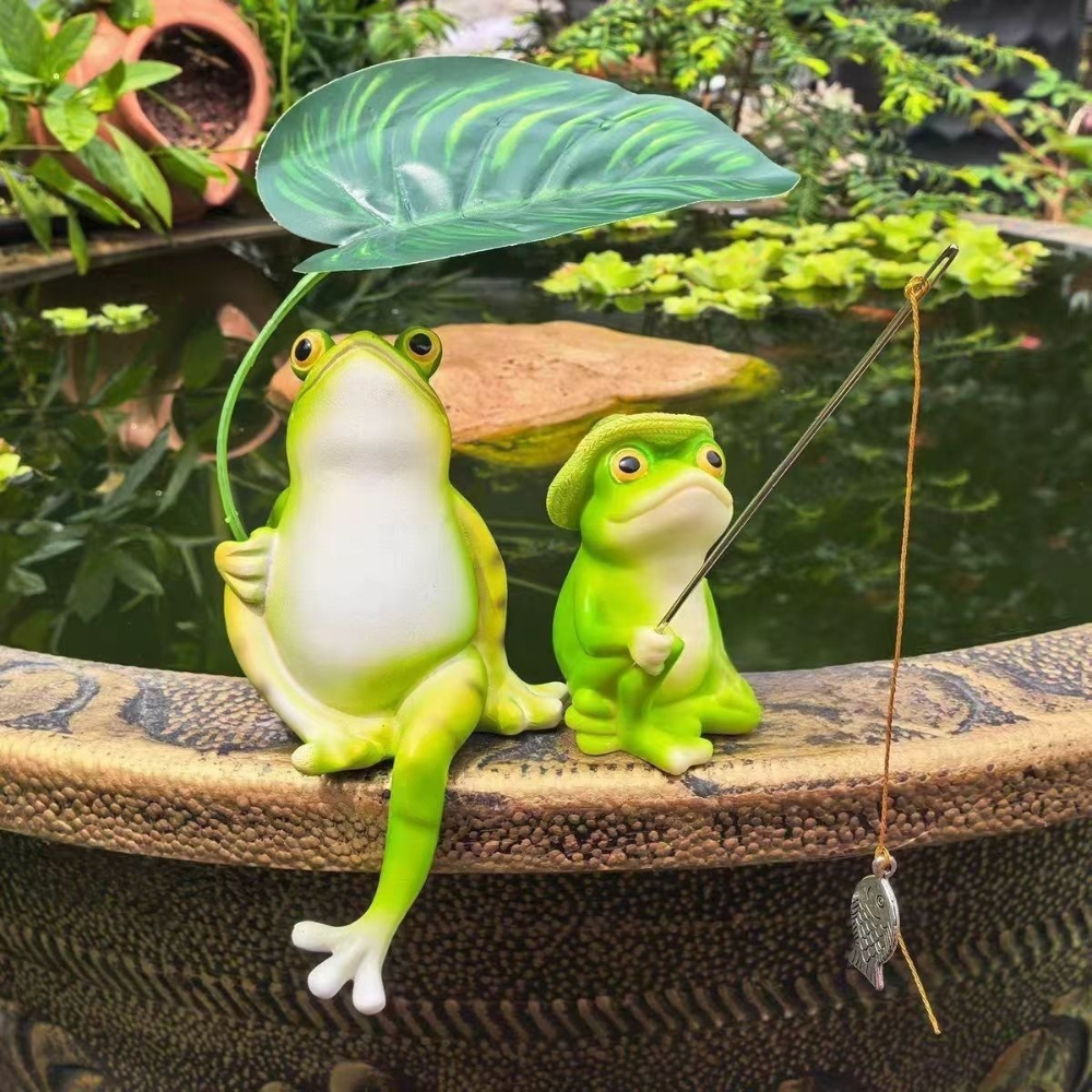 Cartoon Resin Frog Figurine Cr - Aquarium Fish Cartoon บทวิจารณ์และราคา