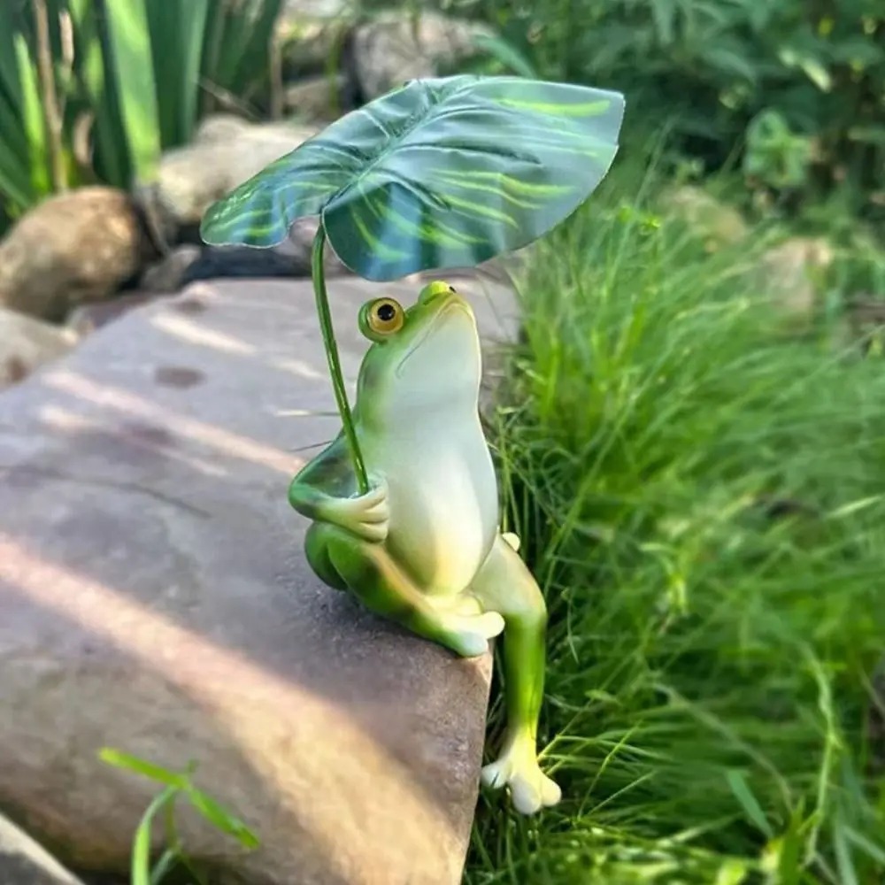 Cartoon Resin Frog Figurine Cr - Aquarium Fish Cartoon บทวิจารณ์และราคา