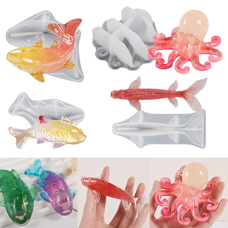 3D Koi Fish Shaped Epoxy Resin - Aquarium Fish Types บทวิจารณ์และราคา