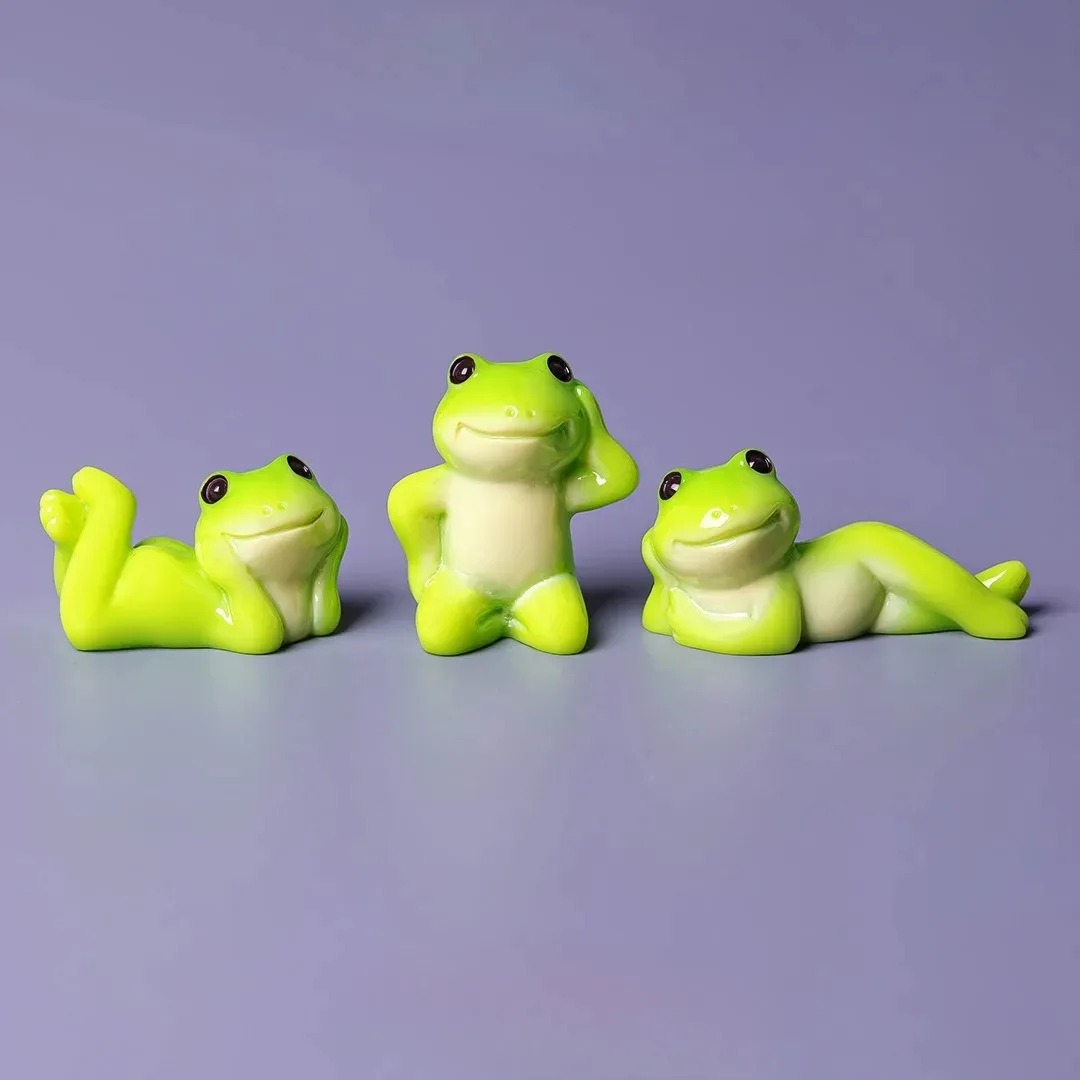 6pcs Cartoon Mini Funny Frog F - Aquarium Fish Cartoon บทวิจารณ์และราคา