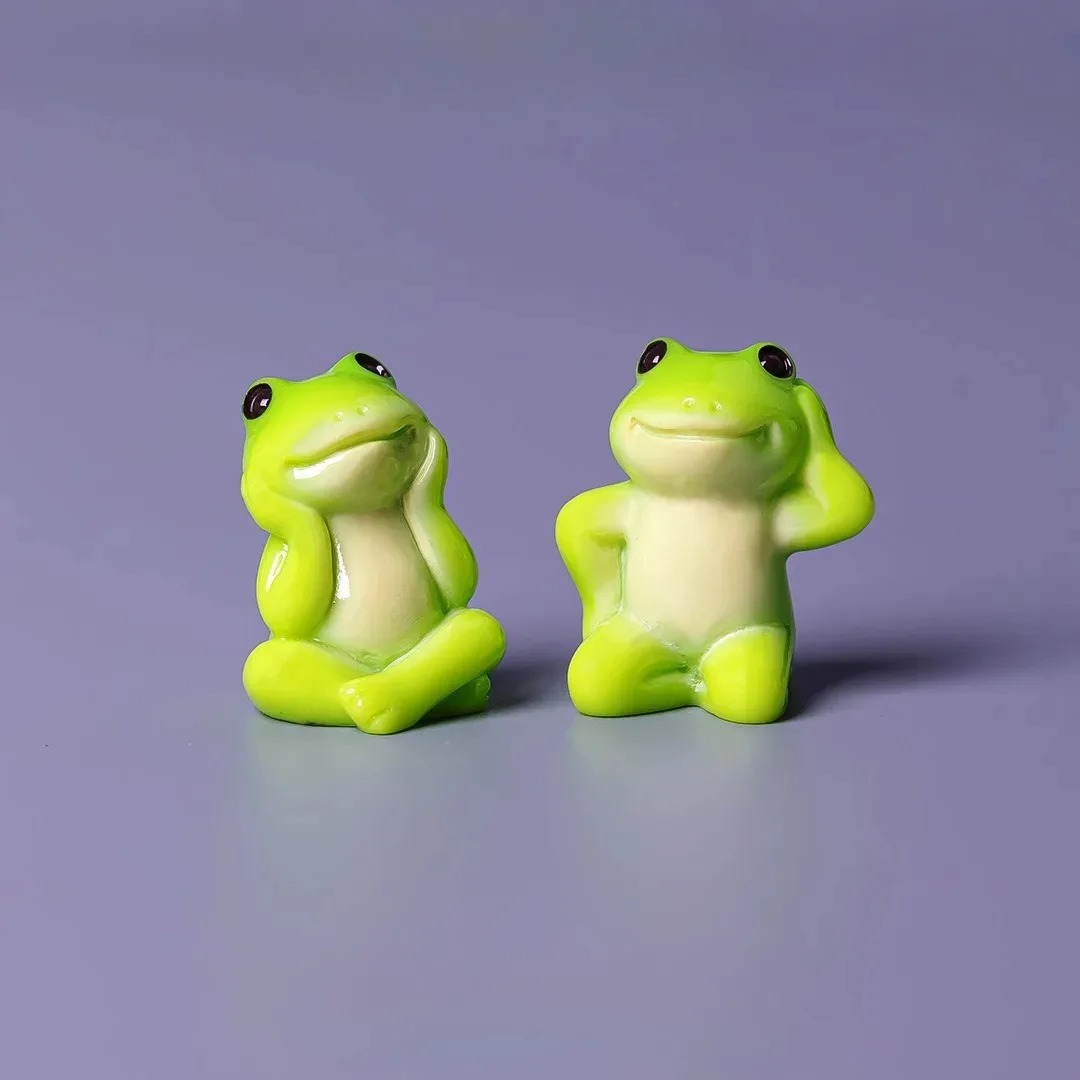 6pcs Cartoon Mini Funny Frog F - Aquarium Fish Cartoon บทวิจารณ์และราคา