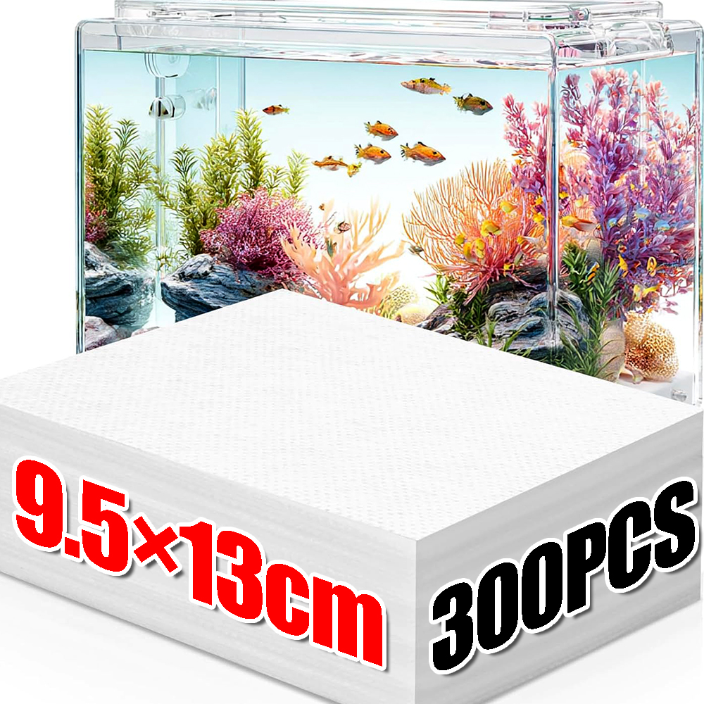50/300pcs Aquarium Filter Shee - Aquarium Fish Yellow บทวิจารณ์และราคา