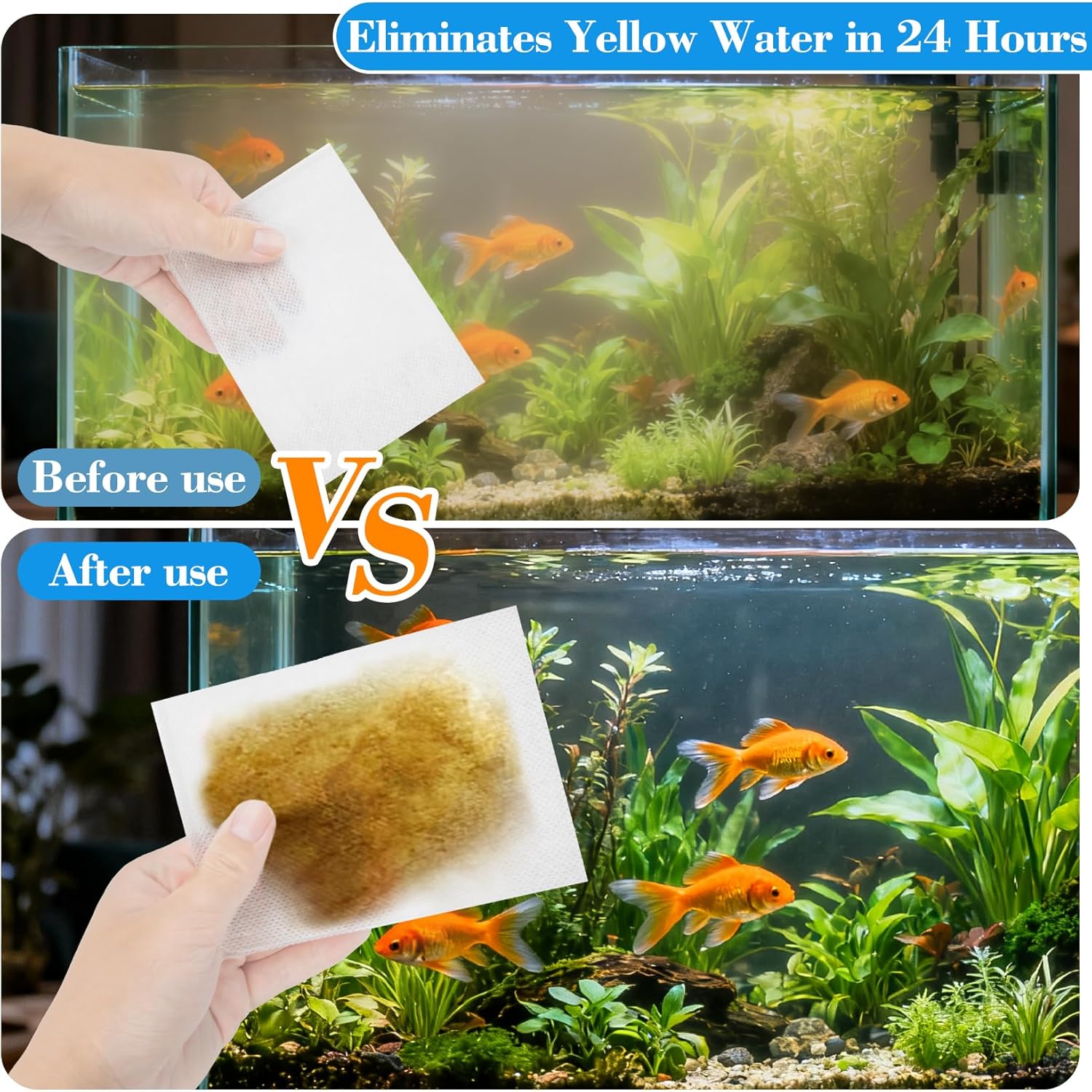 50/300pcs Aquarium Filter Shee - Aquarium Fish Yellow บทวิจารณ์และราคา