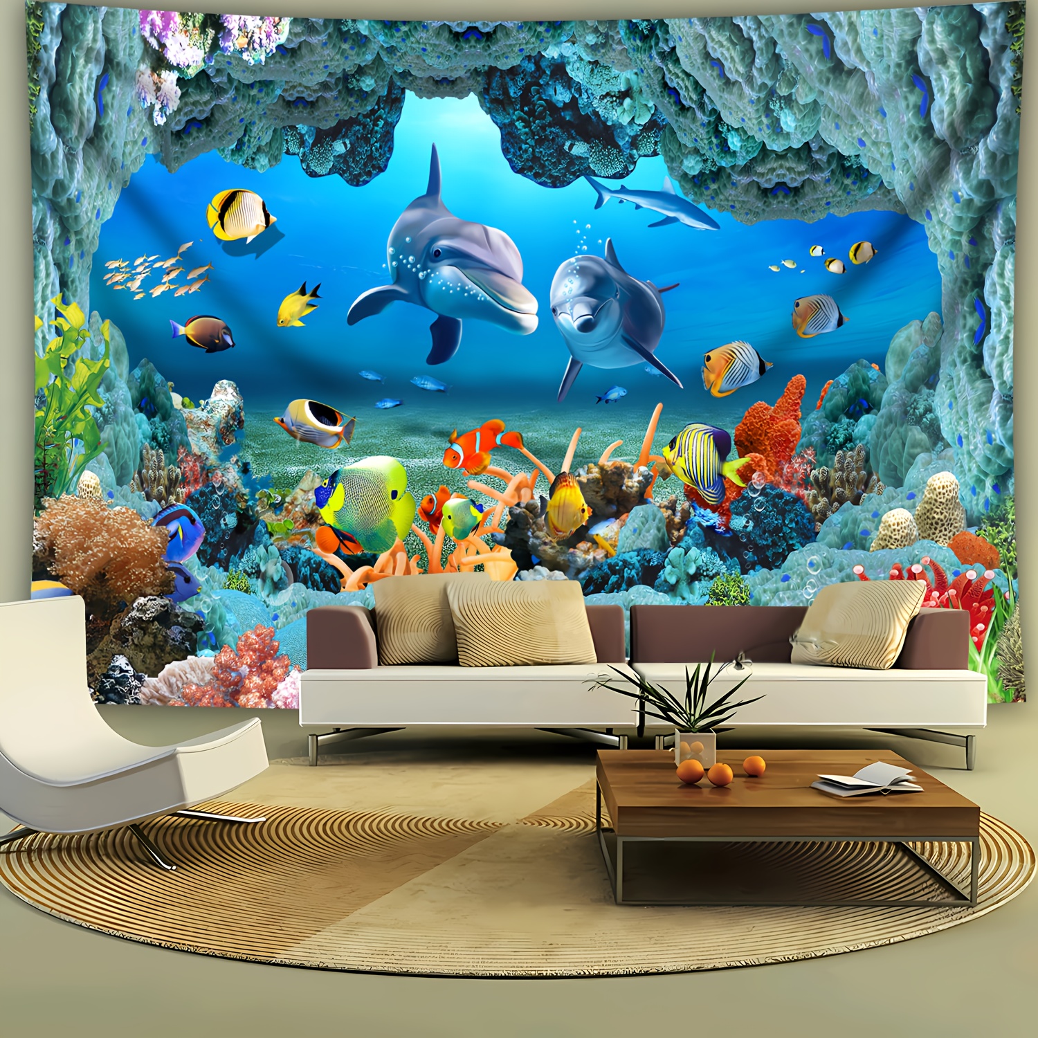 Underwater Coral Reef Dolphin  - Aquarium Fish Dolphin บทวิจารณ์และราคา