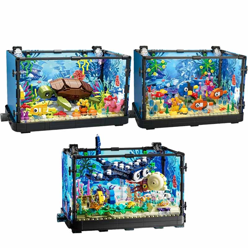 Fish Tank Building Block Set w - Aquarium Fish Types บทวิจารณ์และราคา