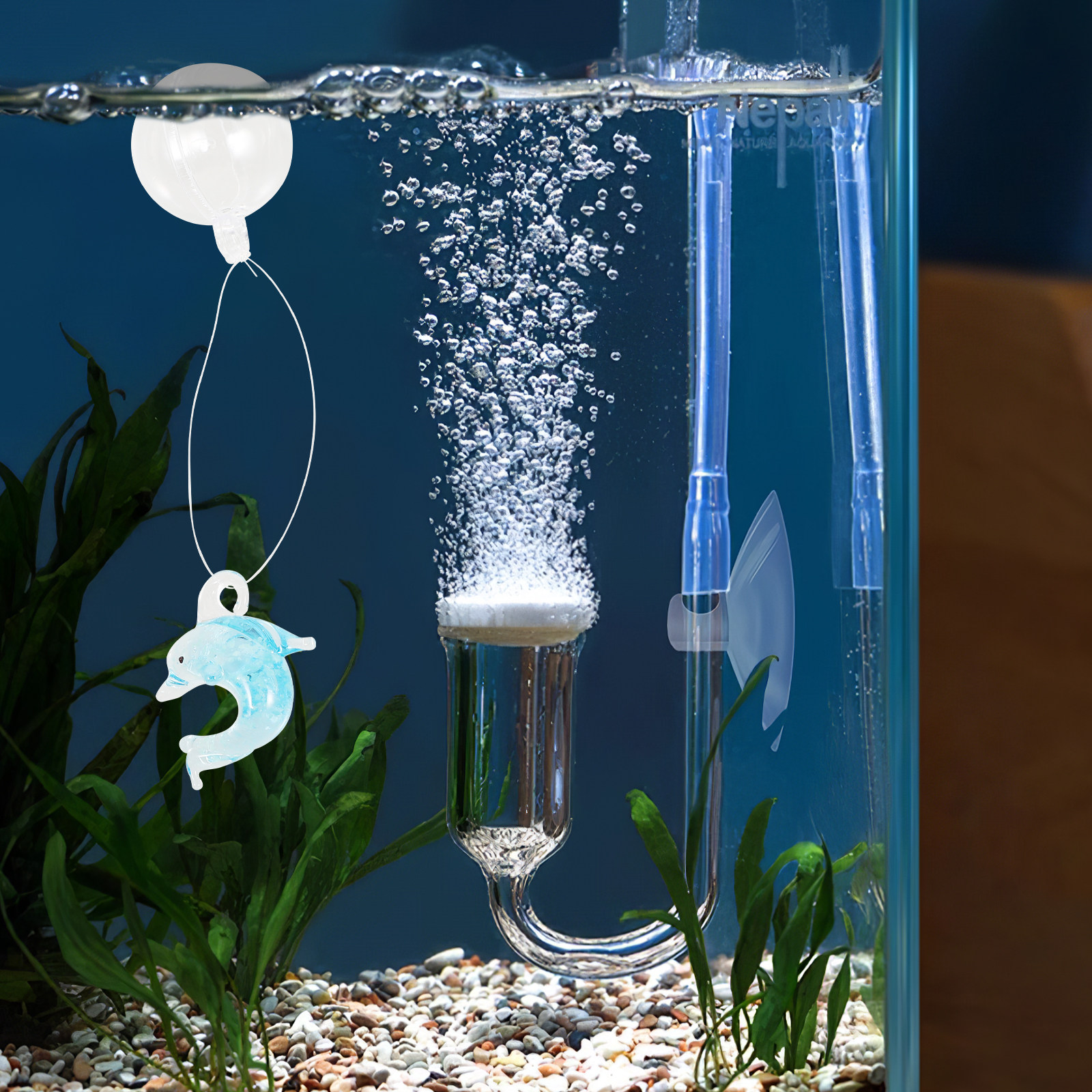 Glass Dolphin Aquarium Floatin - Aquarium Fish Dolphin บทวิจารณ์และราคา