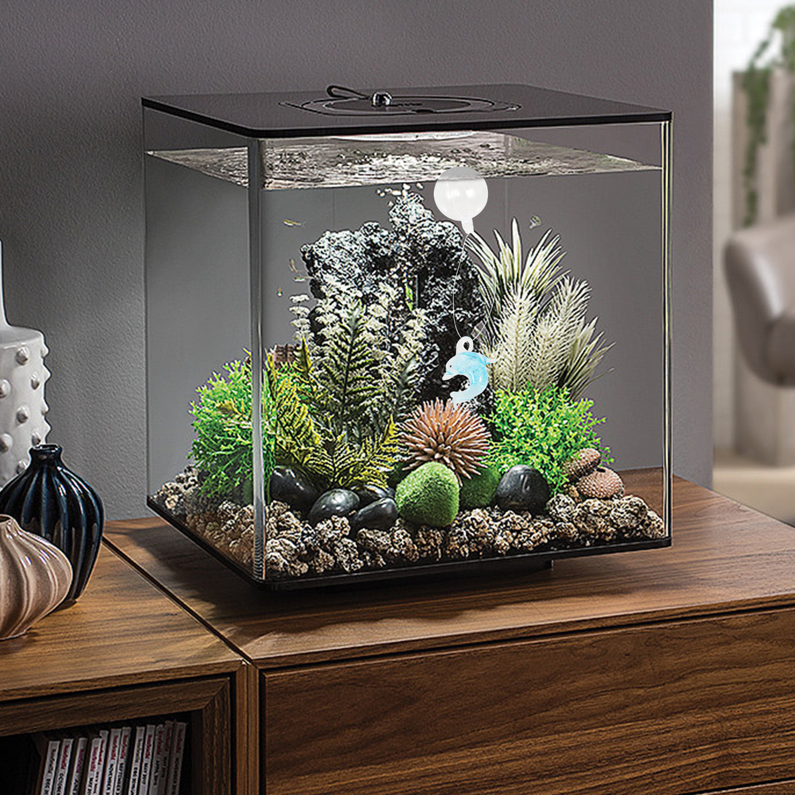 Glass Dolphin Aquarium Floatin - Aquarium Fish Dolphin บทวิจารณ์และราคา