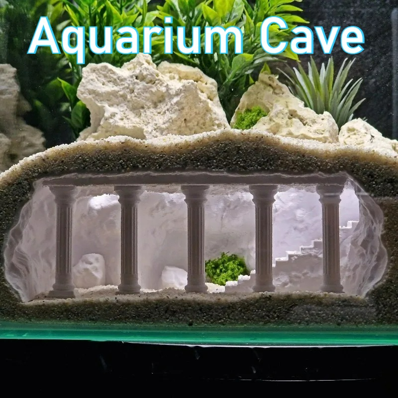 3D Printed Fish Tank Cave, Art - Aquarium Fish Hideout บทวิจารณ์และราคา