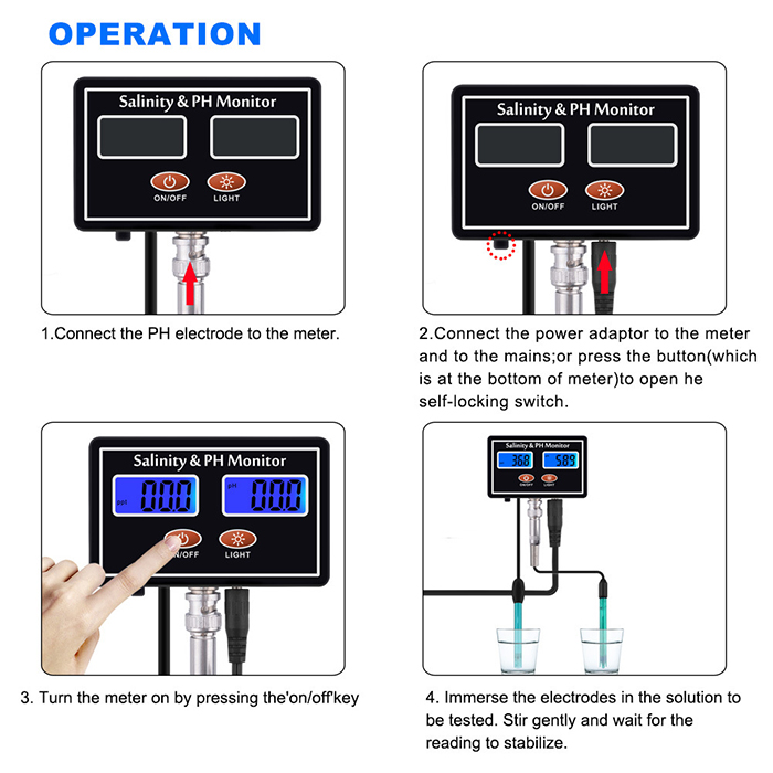 Online PH & Salinity Monitor 2 - Aquarium Fish In Online บทวิจารณ์และราคา