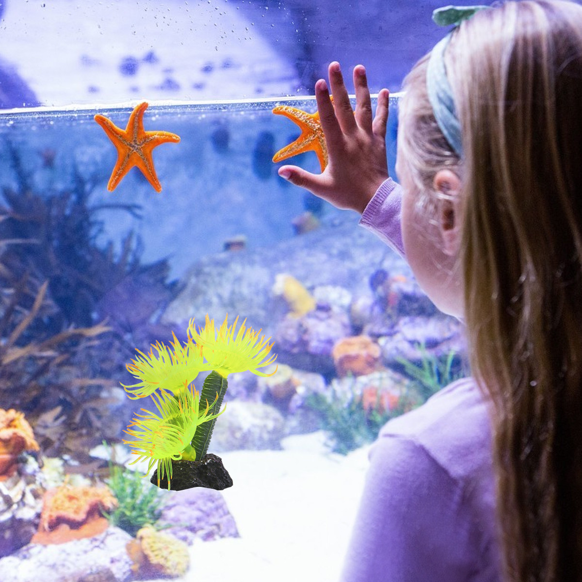 1Pcs Safe Aquarium Artificial  - Aquarium Fish Yellow บทวิจารณ์และราคา