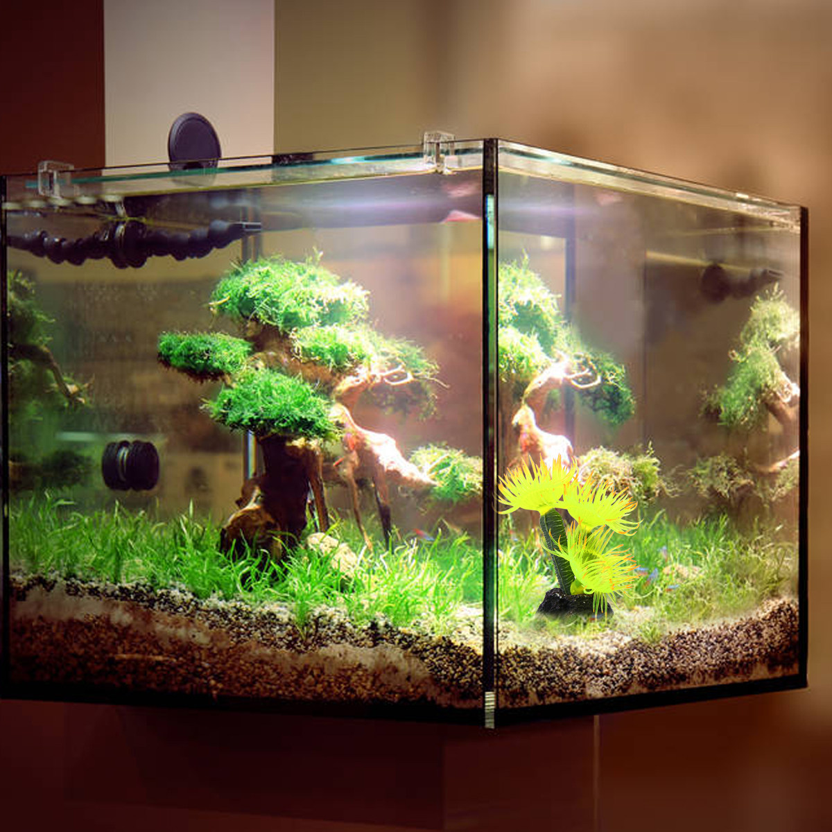 1Pcs Safe Aquarium Artificial  - Aquarium Fish Yellow บทวิจารณ์และราคา