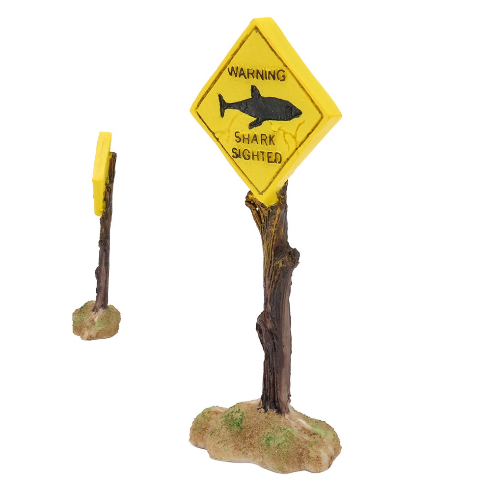 Resin Shark Warning Board Orna - Aquarium Fish Yellow บทวิจารณ์และราคา