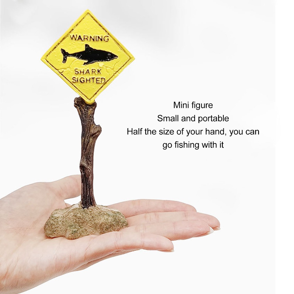 Resin Shark Warning Board Orna - Aquarium Fish Yellow บทวิจารณ์และราคา
