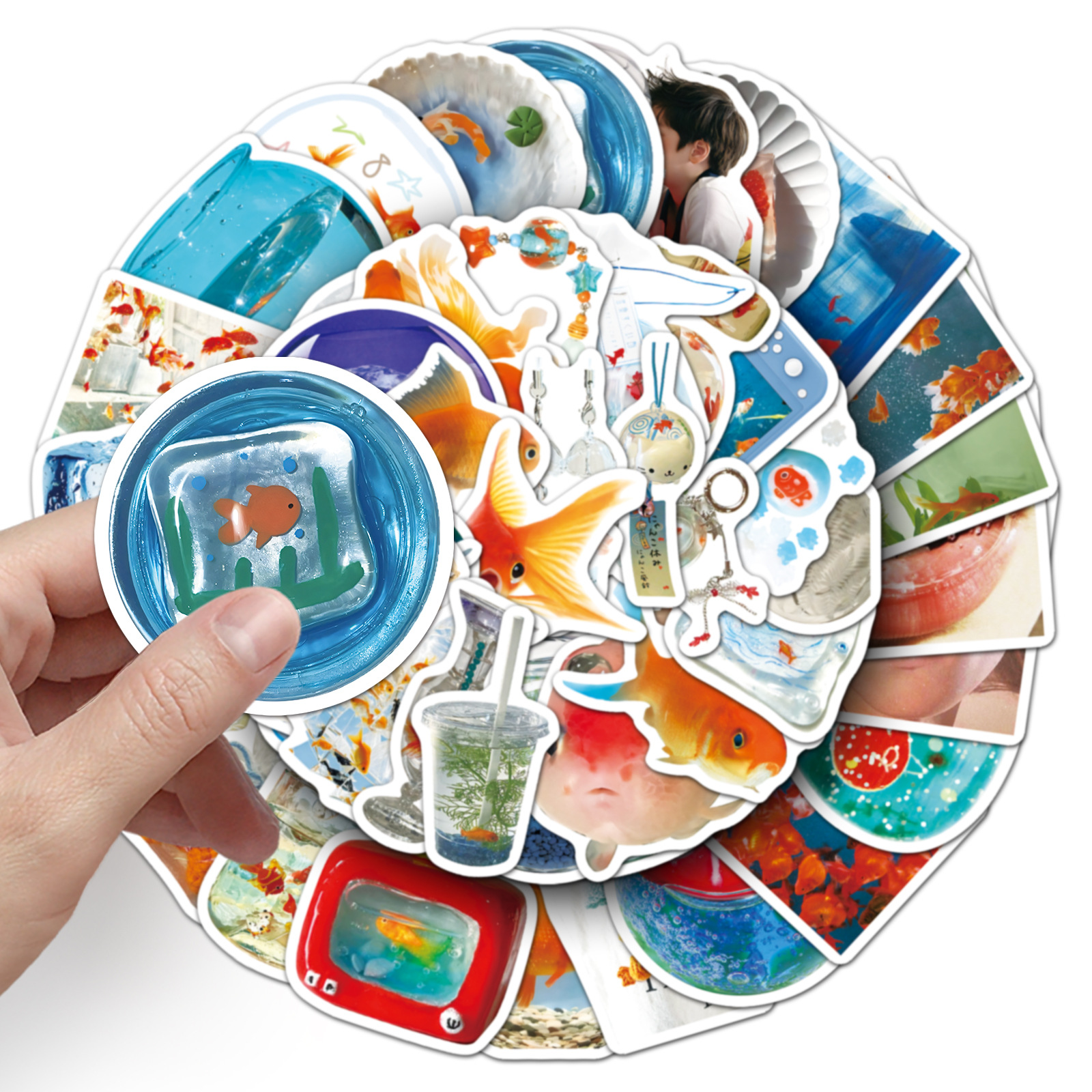 50PCS Ins Style Cartoon Goldfi - Aquarium Fish Cartoon บทวิจารณ์และราคา