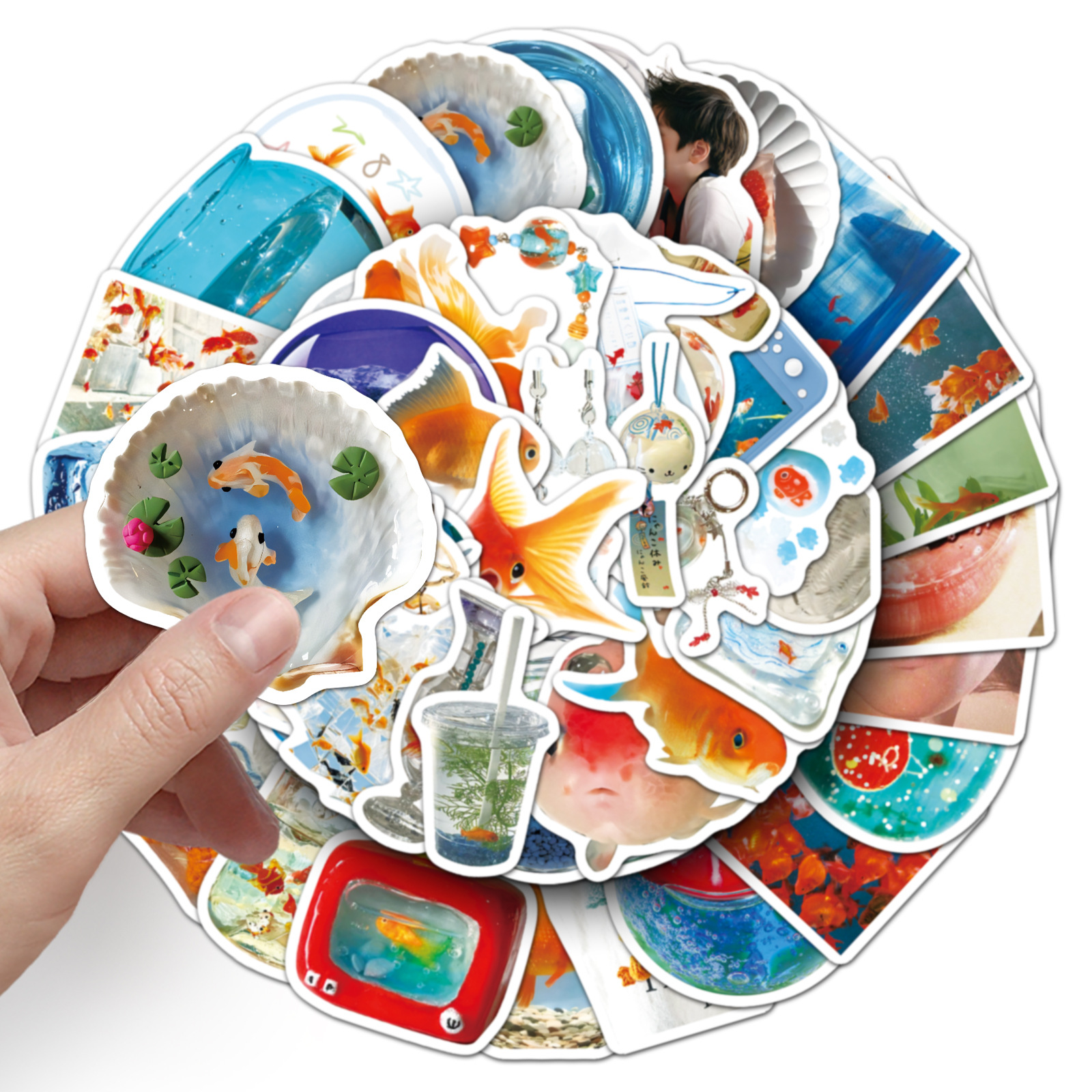 50PCS Ins Style Cartoon Goldfi - Aquarium Fish Cartoon บทวิจารณ์และราคา