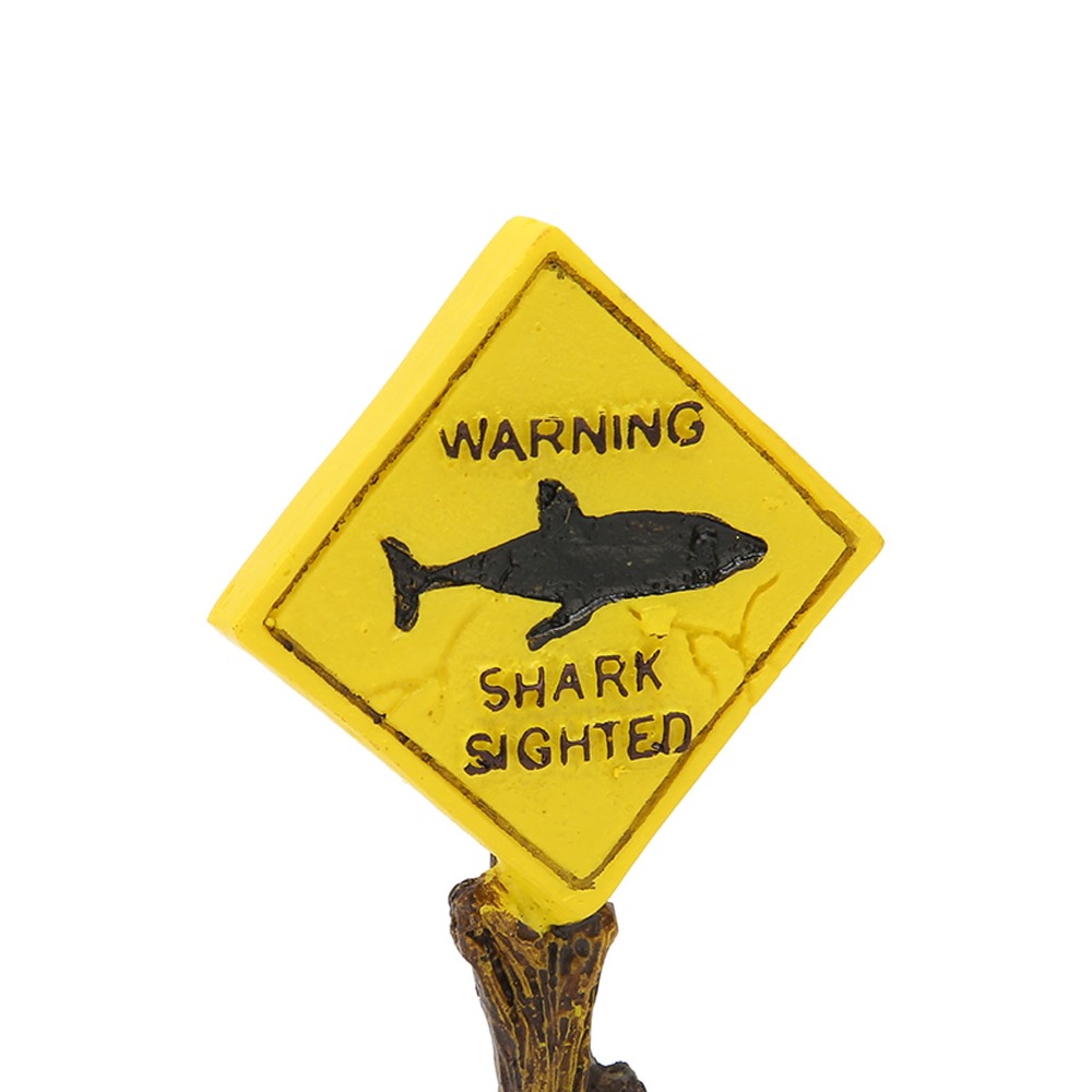 Resin Shark Warning Board Orna - Aquarium Fish Yellow บทวิจารณ์และราคา