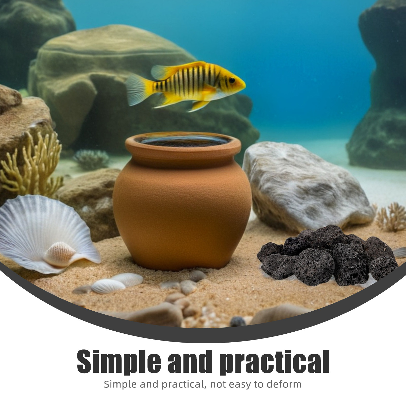 1Pack Natural Volcanic Stones  - Aquarium Fish Pot บทวิจารณ์และราคา