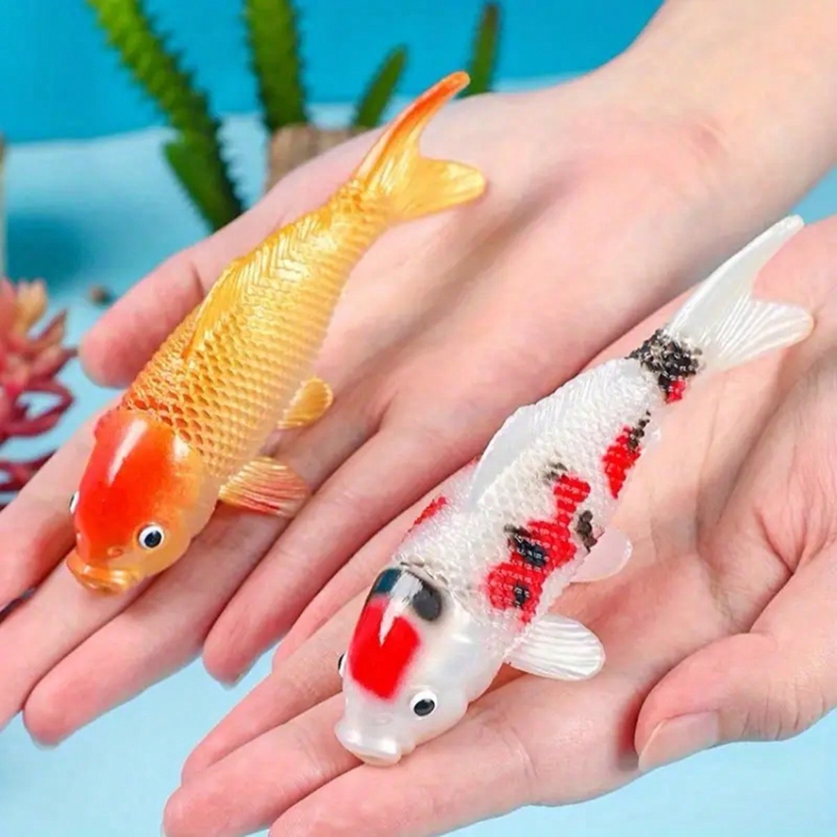 2pcs Colorful Artificial Koi F - Aquarium Fish Yellow บทวิจารณ์และราคา