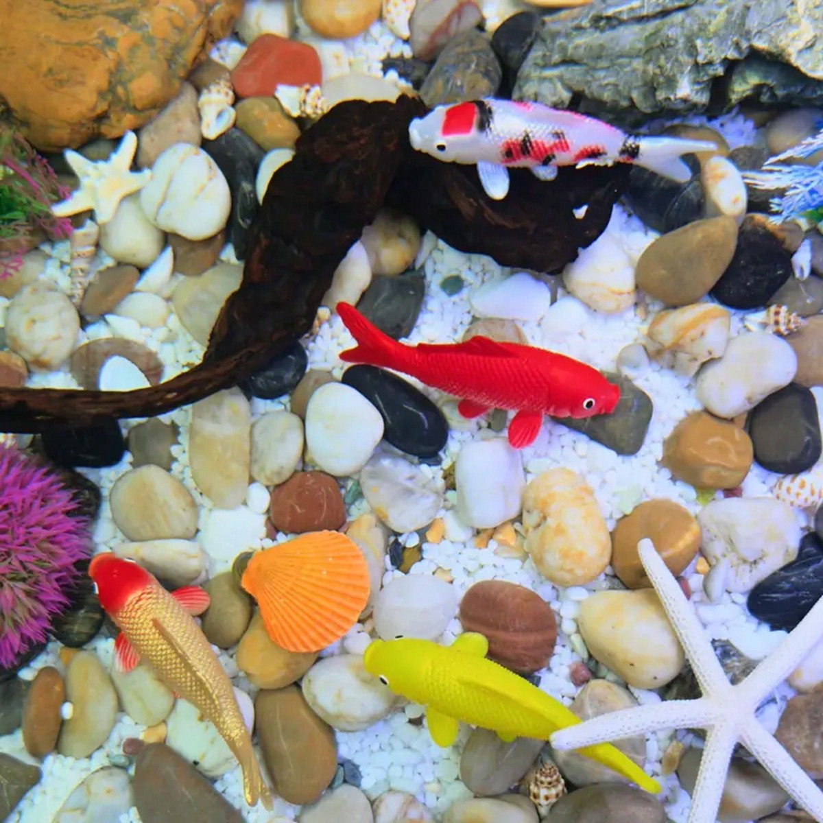 2pcs Colorful Artificial Koi F - Aquarium Fish Yellow บทวิจารณ์และราคา